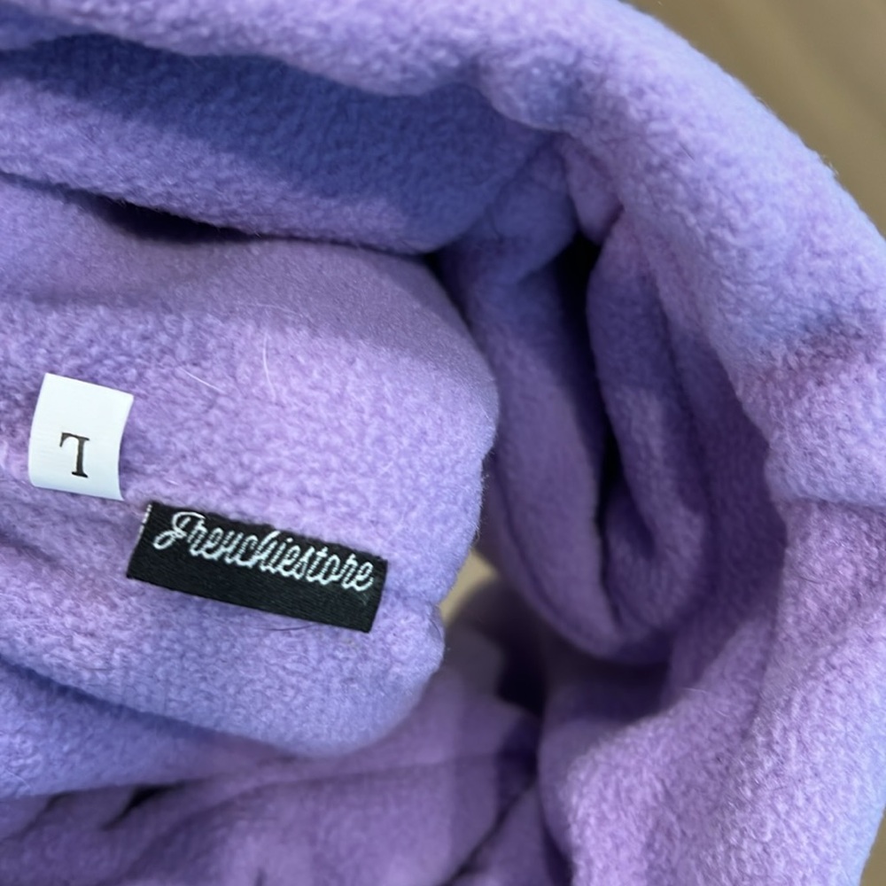 Denim Dog Jacket and Purple Dog hat - Picture 6 of 7